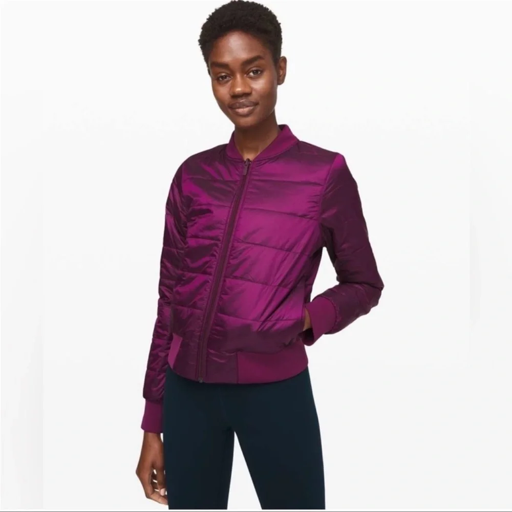 Lululemon Reversible Bomber in Magenta